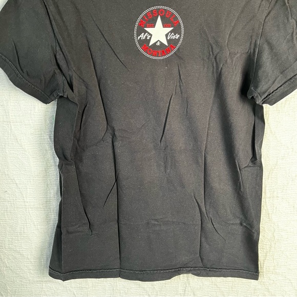Vintage Al’s and Vic’s Bar in Missoula Montana T Shirt All Star Black White Top - Picture 8 of 12